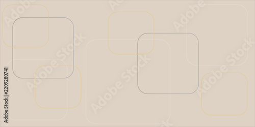 Elegant abstract geometric composition with layered rounded squares and neutral tones, creating a clean modern background for business, branding, advertising and digital design.