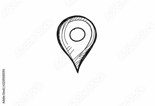 Location Marker Sketch Icon Vector