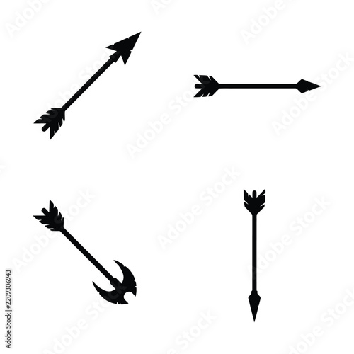 Arrow icon vector shape collection for direction design