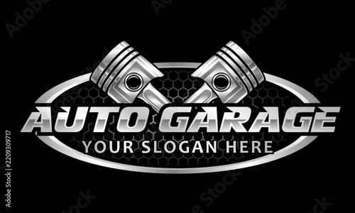 auto garage speed racing automotive logo business editable text effect font style template design