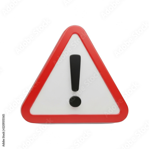 Warning triangle icon with exclamation mark