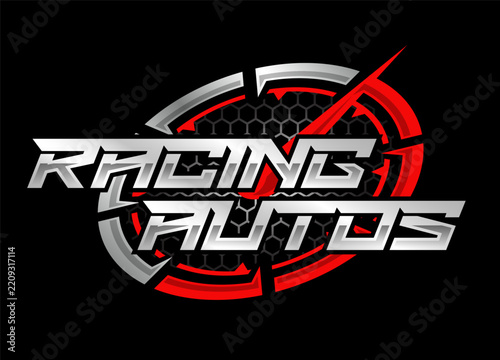 racing autos tuning automotive speed logo business editable text effect font style template design.