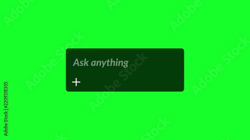 Animated Ask anything text sign animation on speech bubble animation in 4k animation with alpha channel on transparent background ask any thing animation