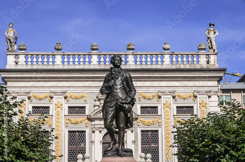 Goethedenkmal in Leipzig Sachsen Handelsbörse