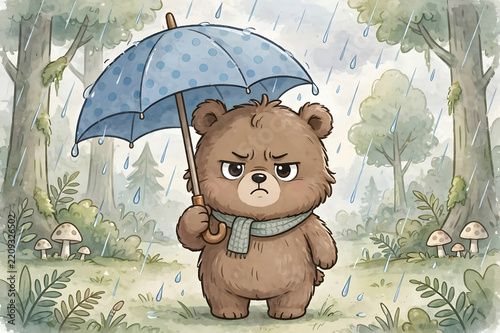 bear and umbrella