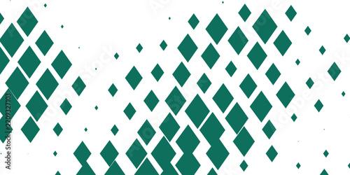 Abstract Teal Green Diamond Halftone Pattern Background, eps10