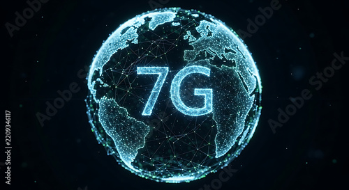 3d render of a 7G world