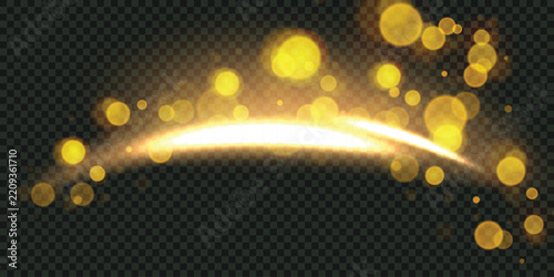 Christmas glowing bokeh confetti and sparkle overlay texture for your design. Stock royalty free vector illustration. PNG	
