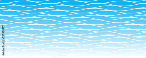 PrinSeamless wave pattern. Water waves. Wavy linest