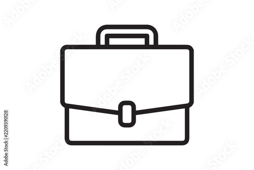 Business briefcase icon performing professional task in minimal style with copy space