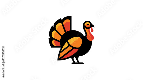 Thanksgiving Turkey Vector Illustration Isolated