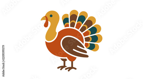 Thanksgiving Turkey Isolated on White Background