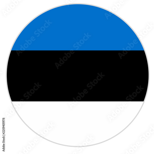 estonia circular national flag isolated on transparent background