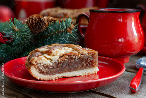 Homemade Fyrstekake (Prince's Cake) Traditional Norwegian Christmas and festive Almond Cake