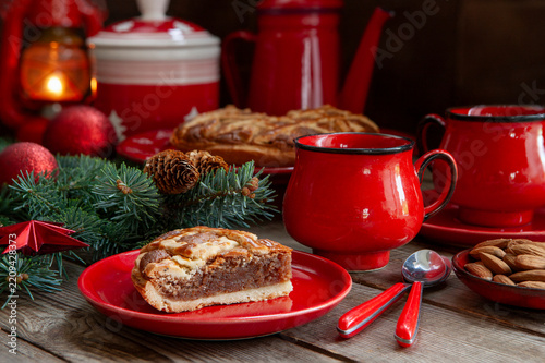 Homemade Fyrstekake (Prince's Cake)  Traditional Norwegian Christmas and festive Almond Cake