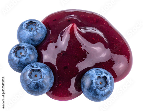 Blueberries and a dollop of sweet berry jam