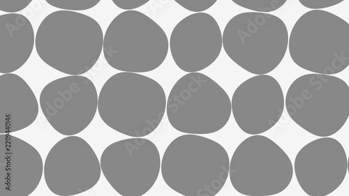 Gray circles on white background form repeating wave motion