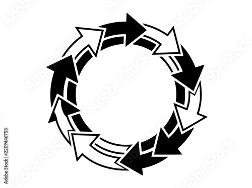 Nine Arrow Circular Orbit Vector