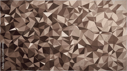 Abstract low poly geometric pattern with various shades of brown for modern backgrounds.