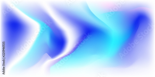 Abstract Blue Fluid Wave Background With Soft Gradient Swirl And Smooth Light Textures