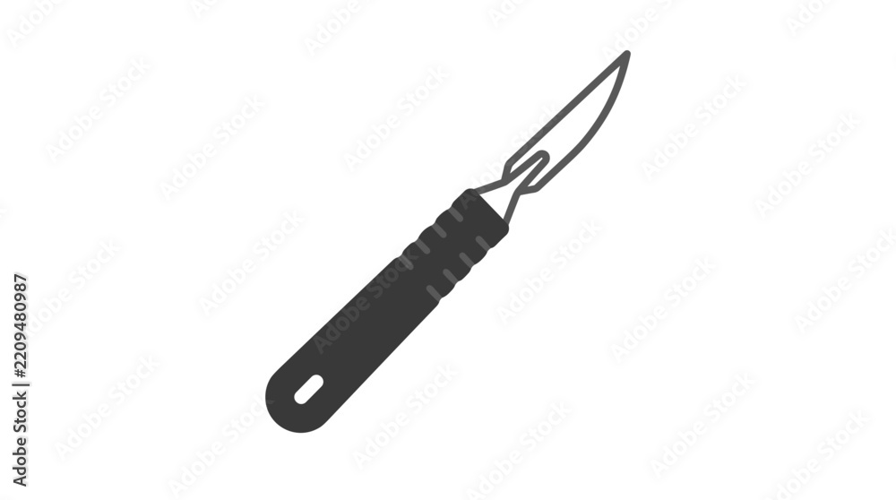 Fototapeta premium Vegetable peeler kitchen tool vector illustration with black handle design