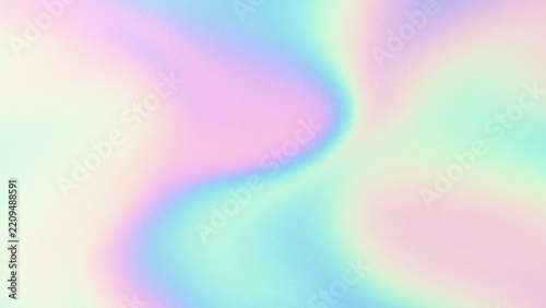 Abstract grainy frosted background with vibrant holographic pastel gradient light and iridescent colorful swirl waves creating a premium modern presentation backdrop.