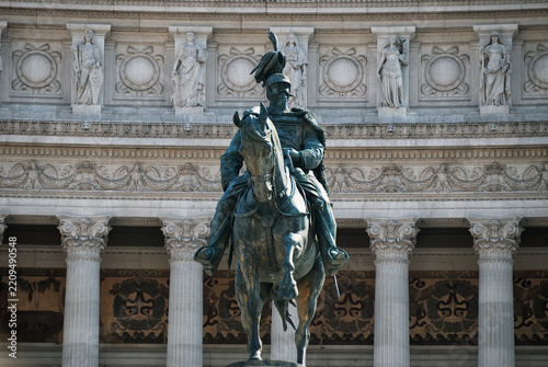 Equestrian statue of King Victor Emmanuel II. Rome, Italy