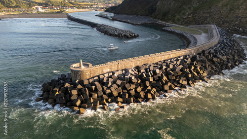 Orio breakwater protecting Antilla beach and port entrance