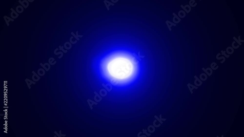 Slow motion cinematic lens flare and light leak effect isolated on black background. 