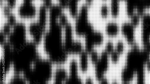 Abstract Black and White Halftone Dot Pattern Texture Animation