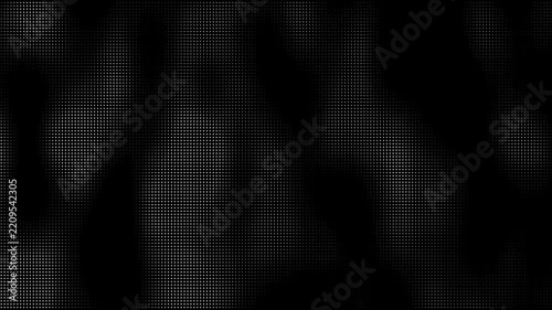 Halftone Glitch Background with Rough Monochrome Dots and Distressed Texture