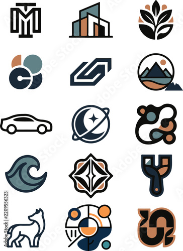 Modern Business, Technology and Creative Icon Set