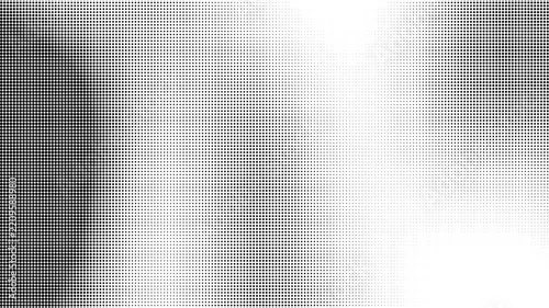Monochrome Halftone Dots Fading from Dark to Light Abstract Background