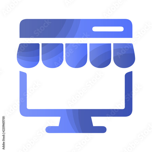 Online store ecommerce shopping cloud store logo and icon design