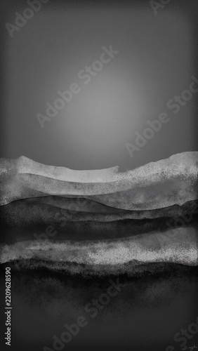 Monochromatic Grey Textured Abstract Lines