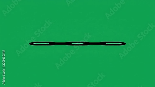 Black metal chain links pulling apart and snapping under heavy tension in animated vector motion clip footage
