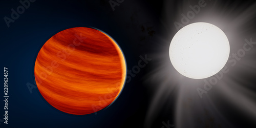TrES-4 b Planet - TrES-4b is an exoplanet discovered in 2006 and was the largest confirmed exoplanet ever found at that time.