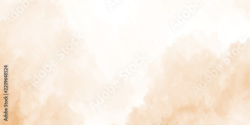 Abstract warm peach beige watercolor splash cloud background for aesthetic product display design