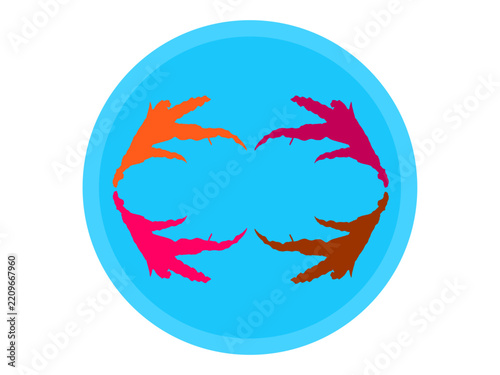 Concept of Bloody Nail Scratches on Planet Earth, Global Destruction Vector Illustration