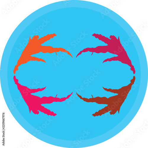 Concept of Bloody Nail Scratches on Planet Earth, Global Destruction Vector Illustration