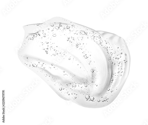 Sample of clear serum on transparent background