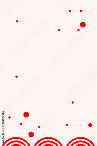 Modern Red Circles Wave Pattern Poster Background