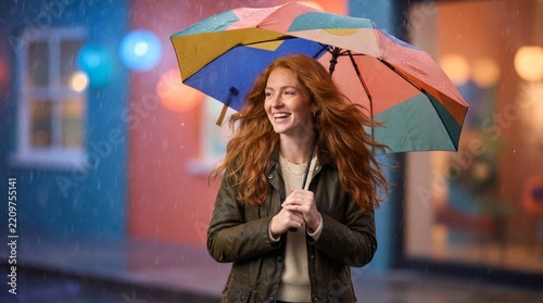 girl with umbrella