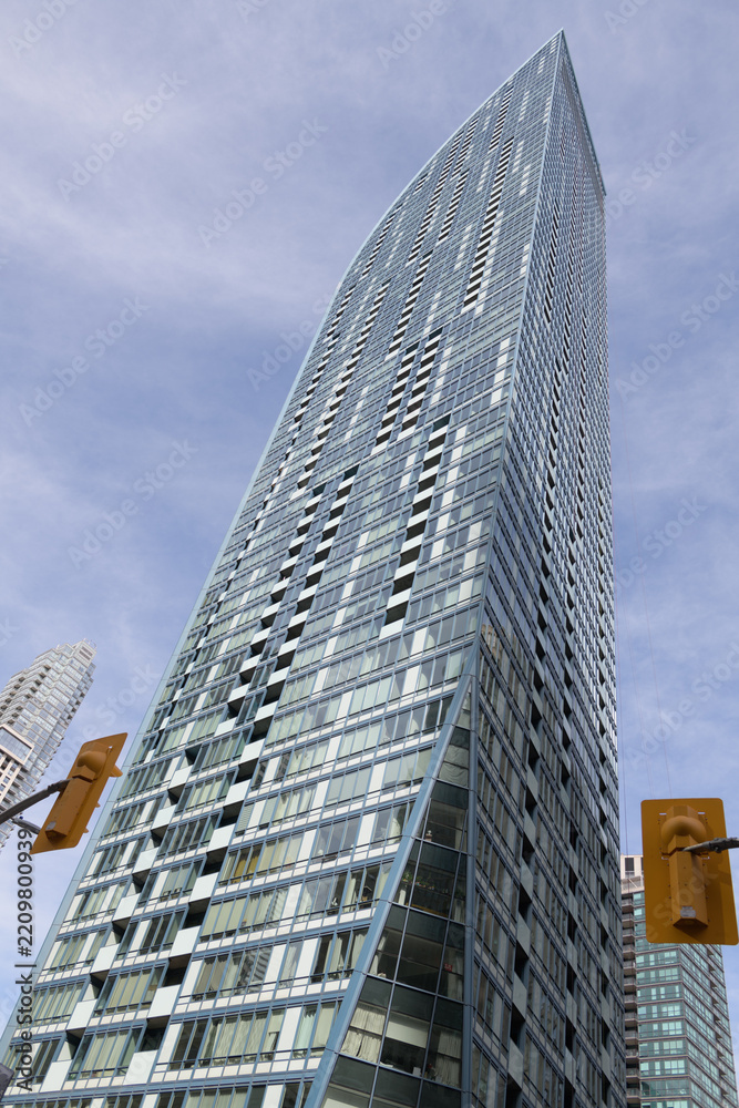 Obraz premium The L Tower designed by Daniel Libeskind and developed by Cityzen Development Group, completed in 2015, located at 8 The Esplanade in the St Lawrence-East Bayfront area of Toronto