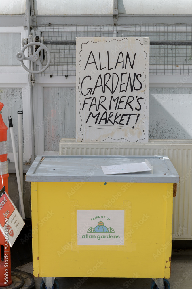 Obraz premium sign at Allan Gardens Farmer's Market, Toronto