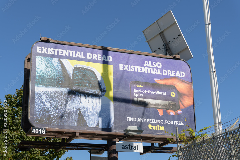 Fototapeta premium roadside billboard advertising online media streaming platform for Tubi, Toronto