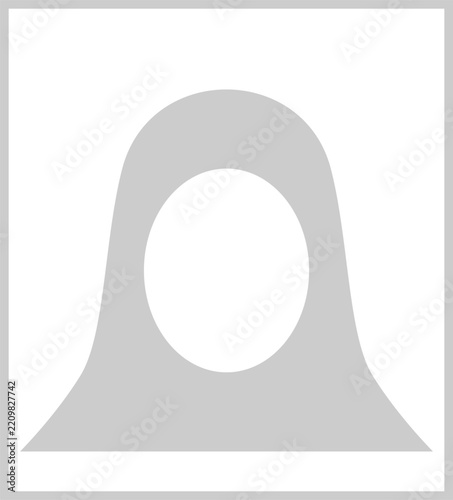 Minimalist profile avatar representing a woman wearing a hijab, isolated on a clean white background for user accounts, applications, websites, and social media profiles.