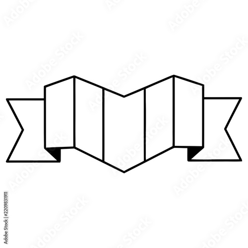 Ribbon Banner Outline