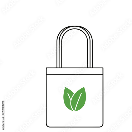 Tote bag with leaf icon