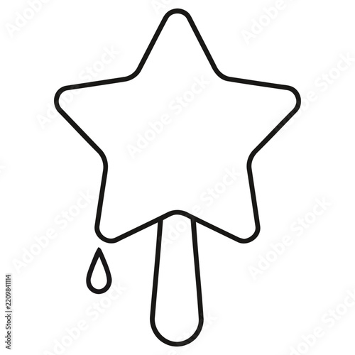 Star shaped popsicle with a drip